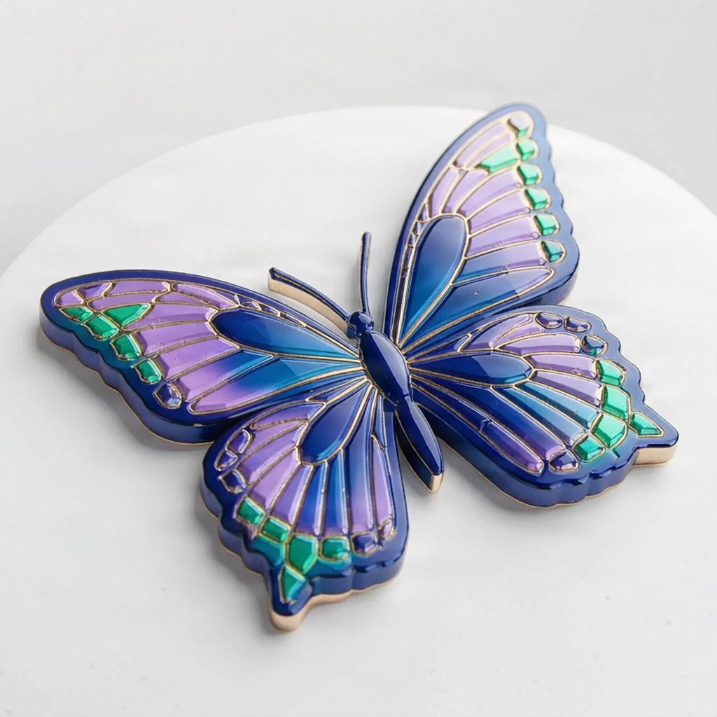 Creative UV printed crystal stickers with a 3D glossy effect.